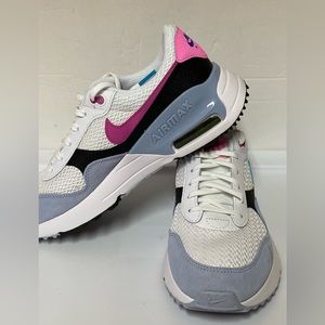 Nike Air Max Systm GS White Blue Lightning Pink Kids  WOMENS SZ 7Y